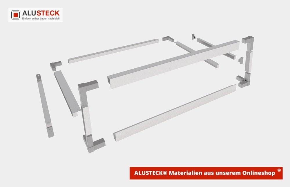 Schublade selber bauen - ALUSTECK® Material