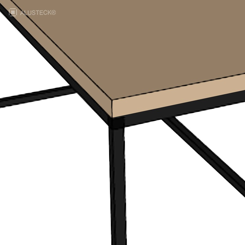 Schreibtisch selber bauen - Detail Ansicht Schreibtischplatte