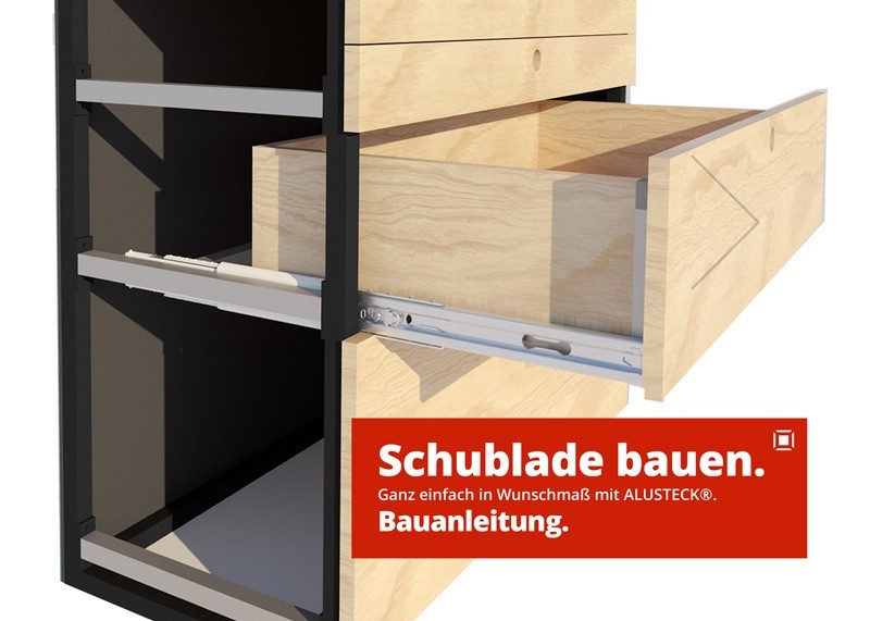 Schublade selber bauen - Bauanleitung DIY auf Maß in individueller Größe