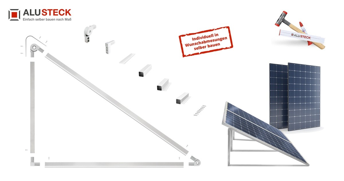 Flachdach Solarmodul Halterung selber bauen Bauanleitung