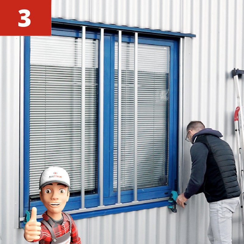 Fenstergitter selber bauen Bauanleitung - Schutzgitter Fenstermontage - Schritt 3