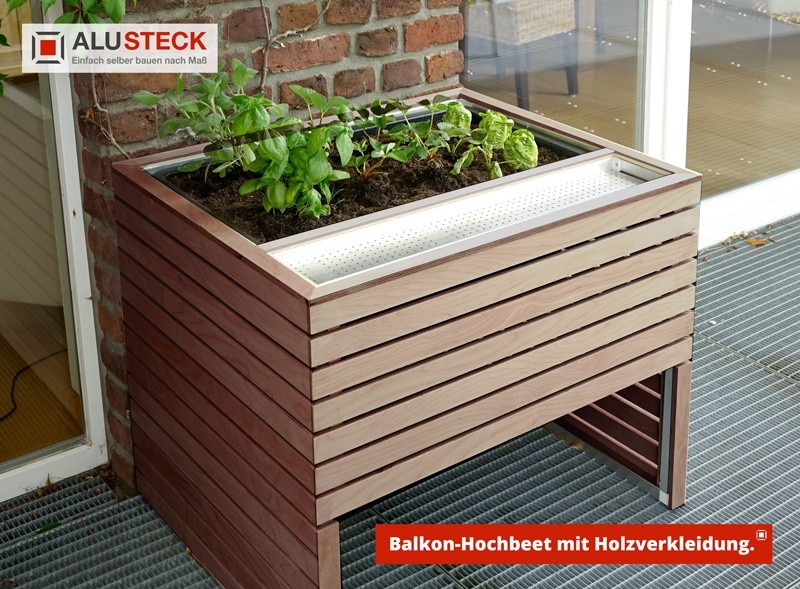 Balkon-Hochbeet DIY Verkleidung Holz