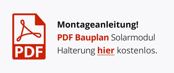 PDF Bauplan Solarmodul Halterung selber bauen Montageanleitung
