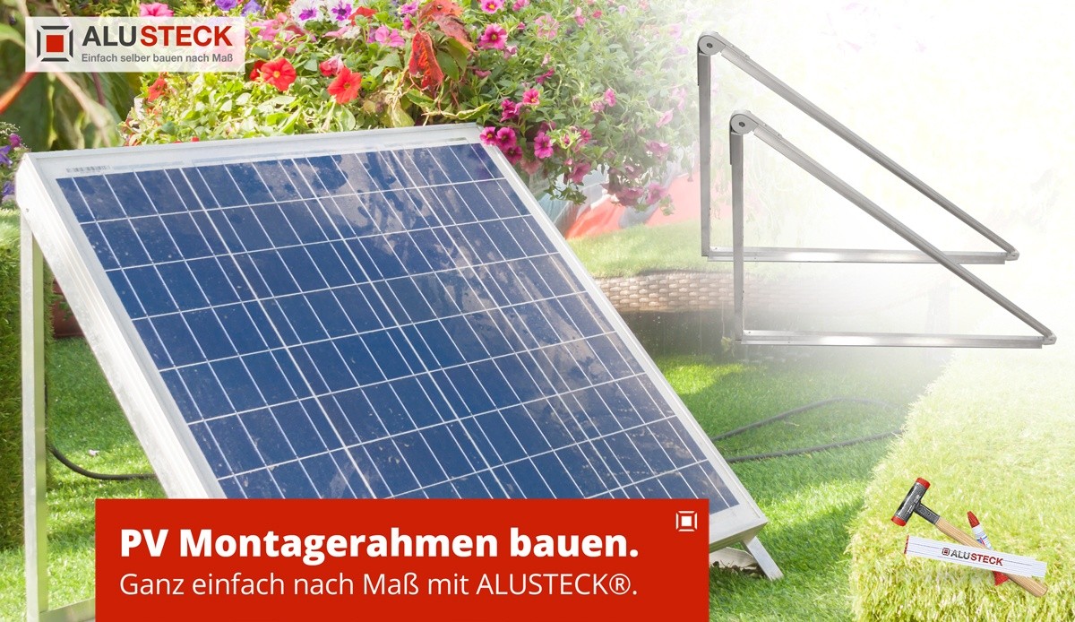 Solarpanel Ständer Solar PV Anlage Befestigungssystem selber bauen Bauanleitung