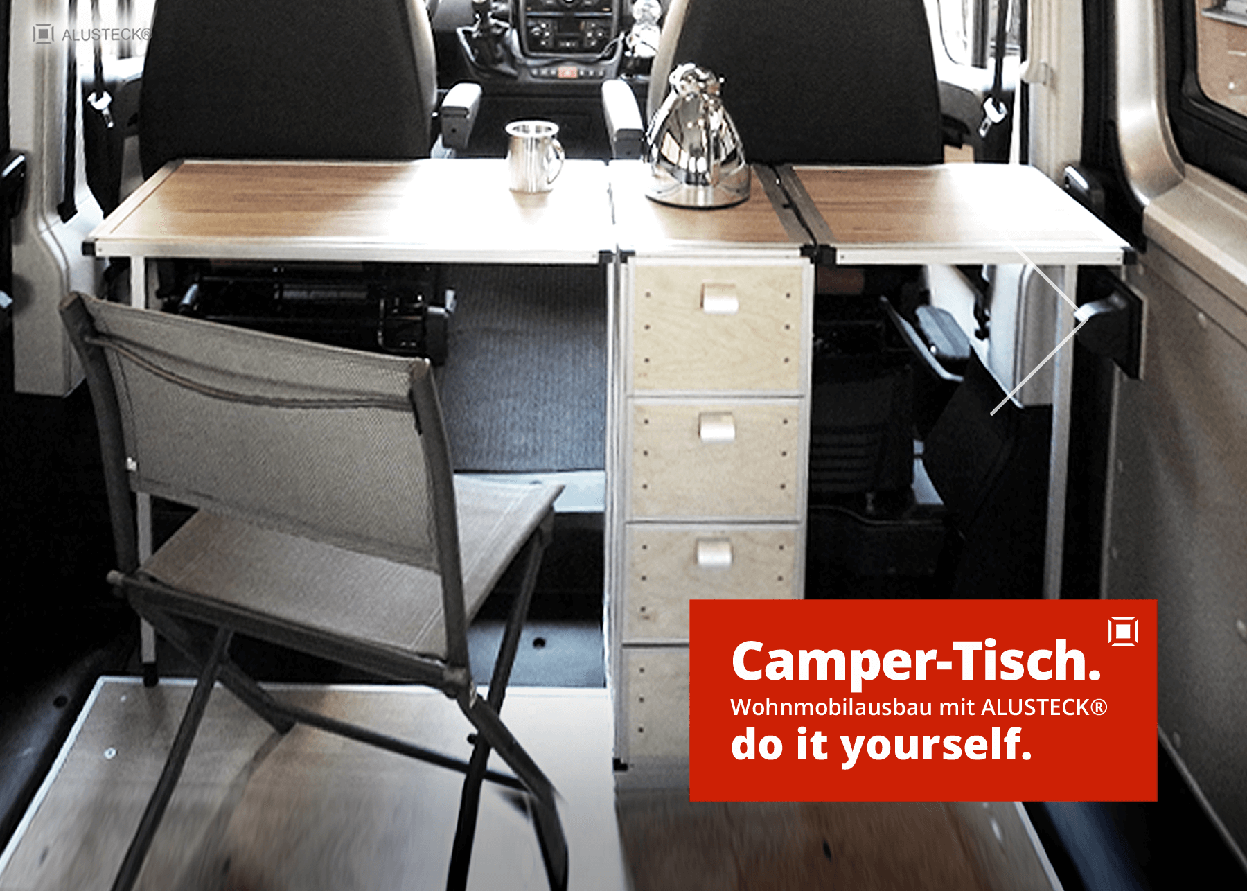 Campingbus / Wohnmobil Tisch bauen - ALUSTECK®