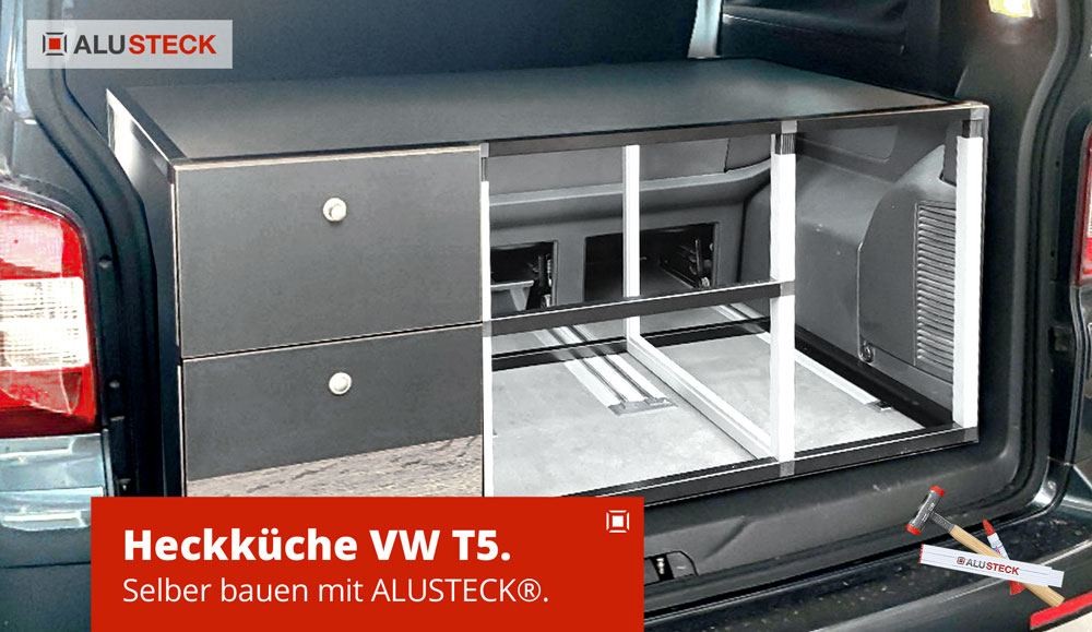 VW T5 Multivan Heckküche / Küchenmodul selber bauen DIY Bauanleitung Camper Ausbau Ideen