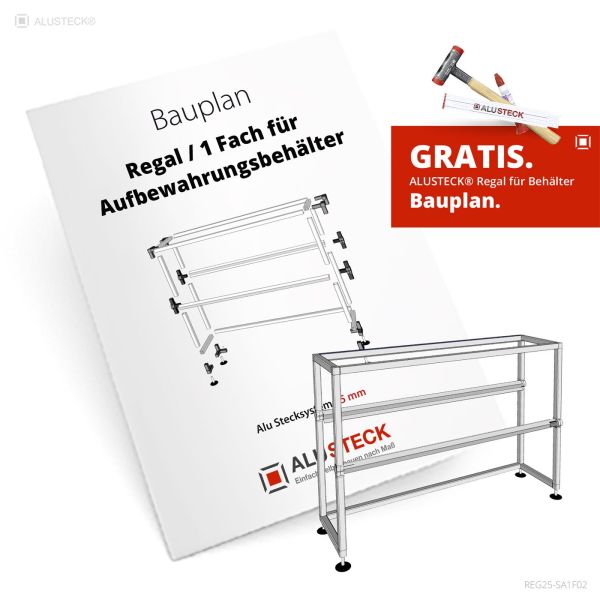 Regal / 1 Fach PDF Bauplan - Regal für Aufbewahrungsbehälter - IKEA Sammla