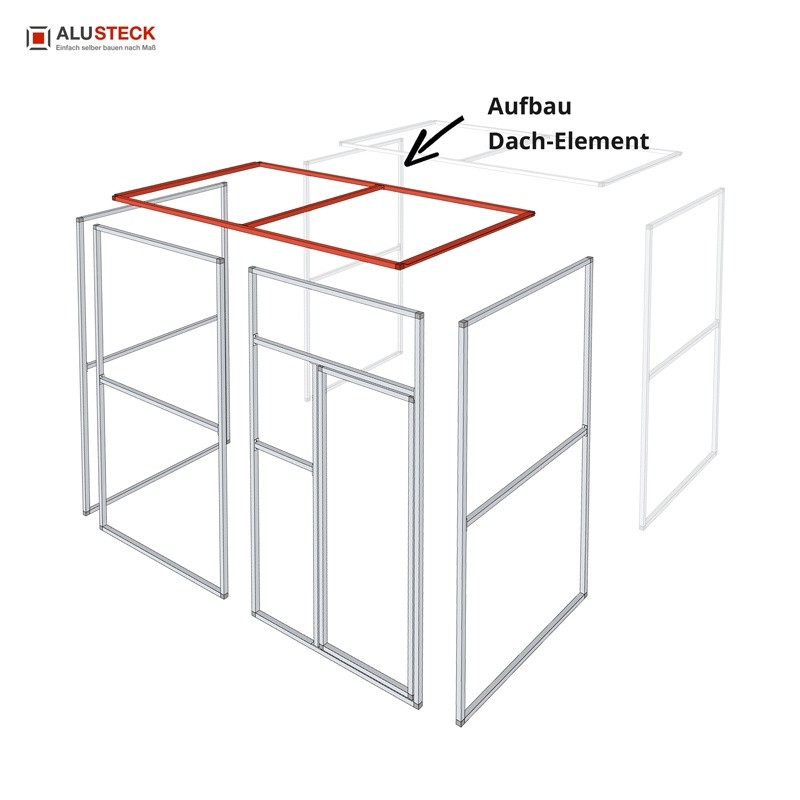 Volierenelement Dach-/Decken-Element Bausatz - Aufbau und Zusammenbau - Montage