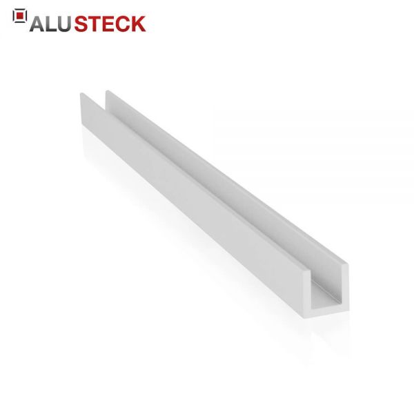 Alu U-Profil 12x12x12x2mm im Zuschnitt kaufen - Aluminium silber eloxiert Onlineshop