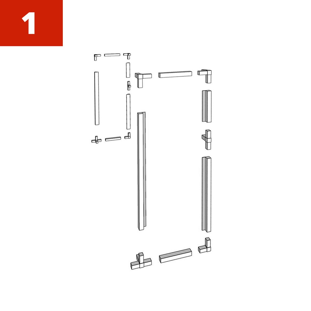 Schreibtisch selber bauen - Bauanleitung Montage Zusammenbau - Schritt-1
