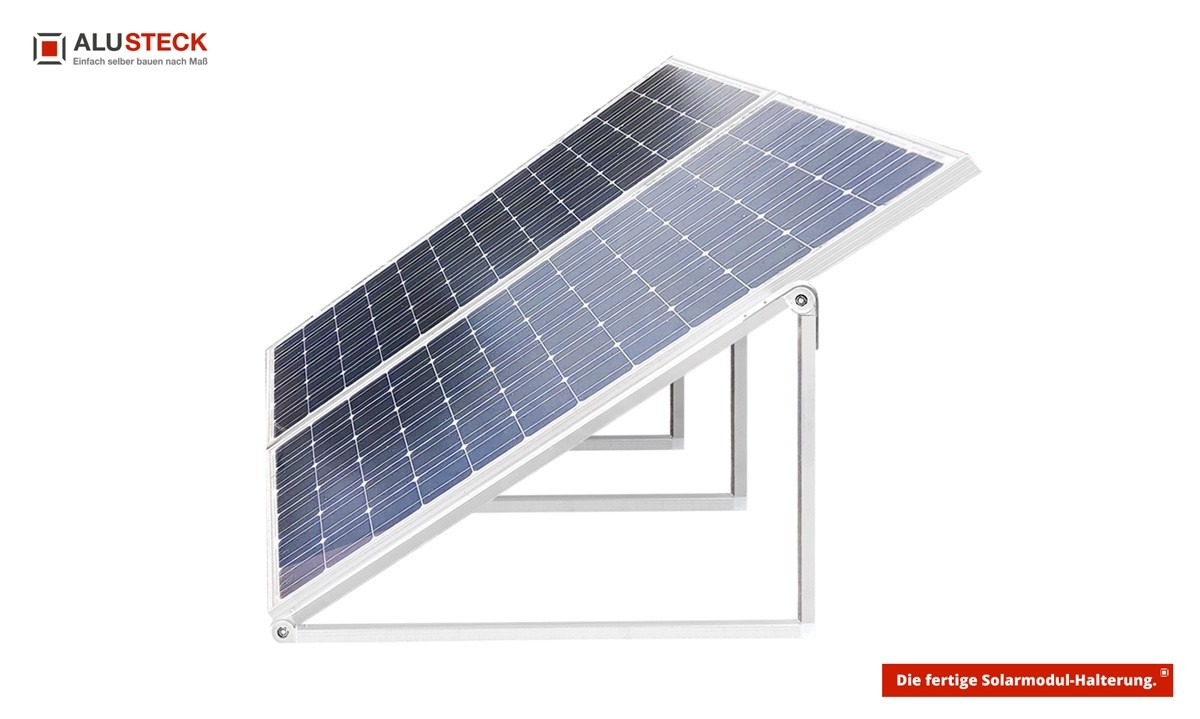 Solarpanel / PV-Modul Halterung - Befestigungssystem fertig zusammengebaut