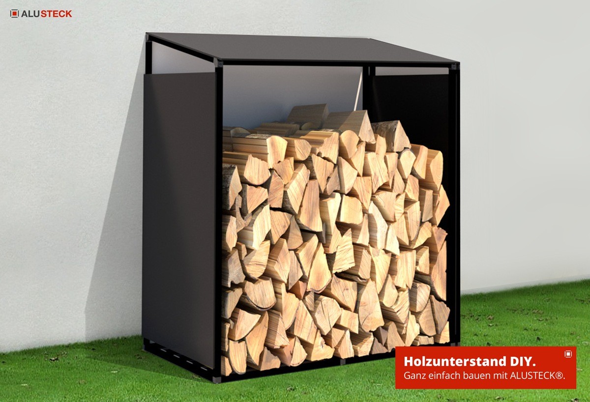 Holzunterstand selber bauen - Kaminholzunterstand / Brennholzunterstand DIY