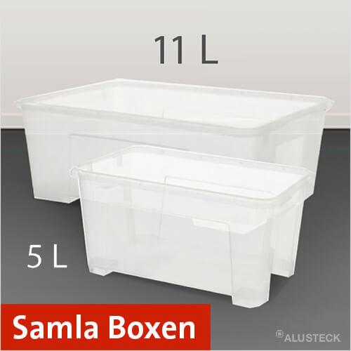 4: Mögliche Boxen und Regal-Behälter für das System