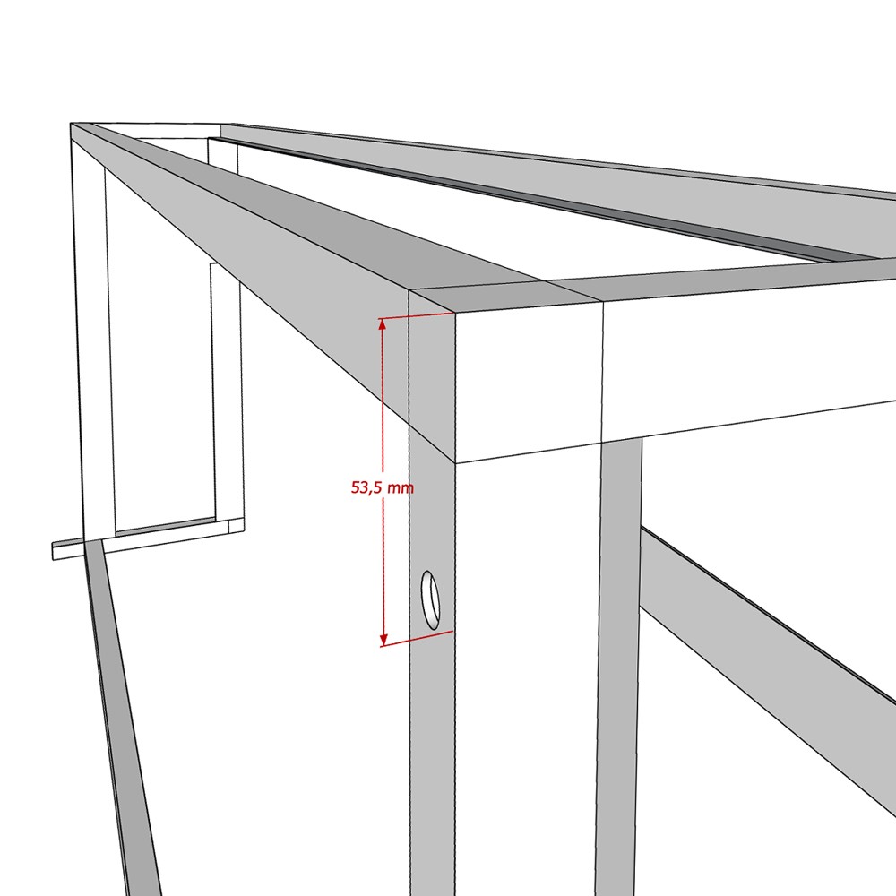 Schreibtisch selber bauen - Bauanleitung Montage Zusammenbau - Schritt-5.1