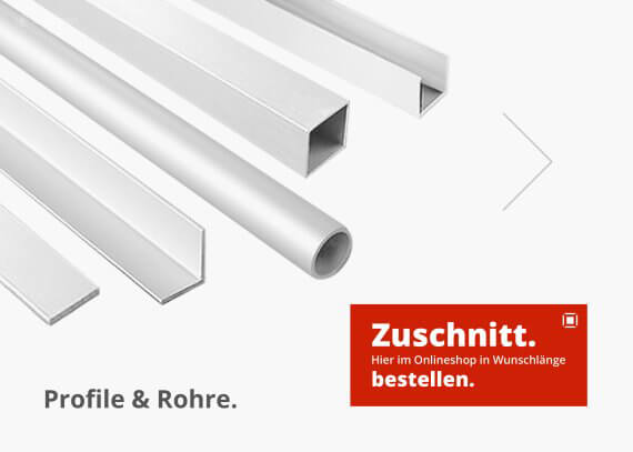 Aluminium Profile im Zuschnitt Onlineshop ALUSTECK® kaufen