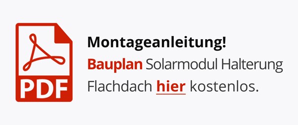 PDF Bauplan Solarmodul Halterung Flachdach selber bauen Montageanleitung